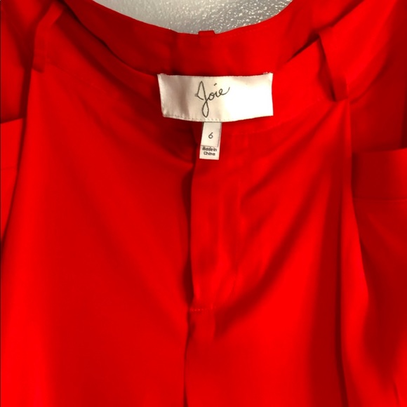 JOIE Silk Trousers - Red - Size 6 - Picture 3 of 4